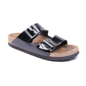Birkenstocks Womens Arizona Black Patent Leather Slip-on Sandals Shoes Size 6